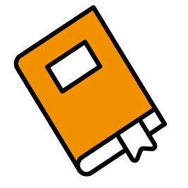 Icoontje van een oranje boek