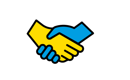 Icoon van handen schudden